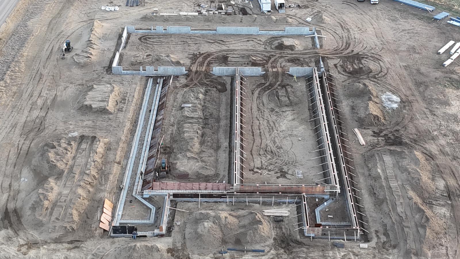 Aerial view of Sage Dirtworks excavation site